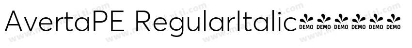 AvertaPE RegularItalic字体转换